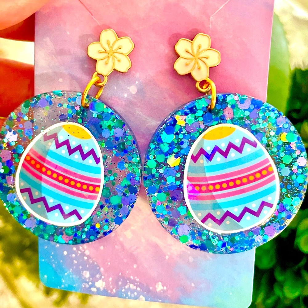 Easter Egg Acrylic Earrings